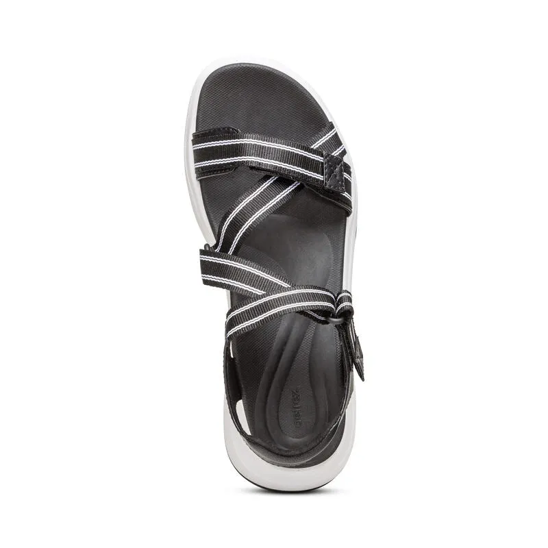WOMEN'S AETREX MARZ ADJUSTABLE SPORT SANDAL | BLACK