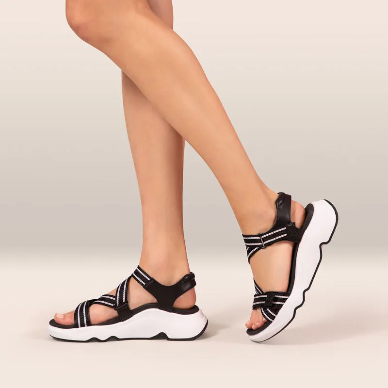 WOMEN'S AETREX MARZ ADJUSTABLE SPORT SANDAL | BLACK