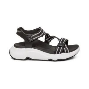 WOMEN'S AETREX MARZ ADJUSTABLE SPORT SANDAL | BLACK